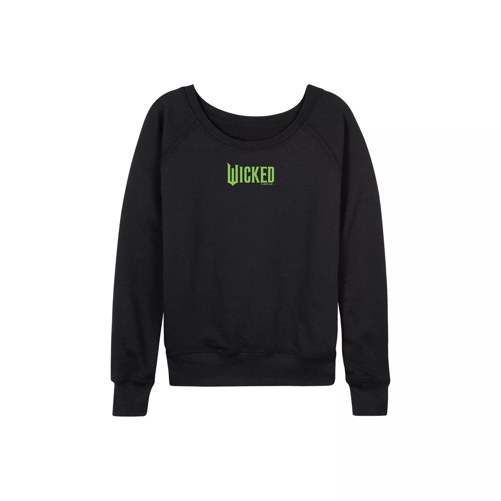 Women's Wicked Logo French Terry Long Sleeve Tee, Size: Medium, Black Product Image