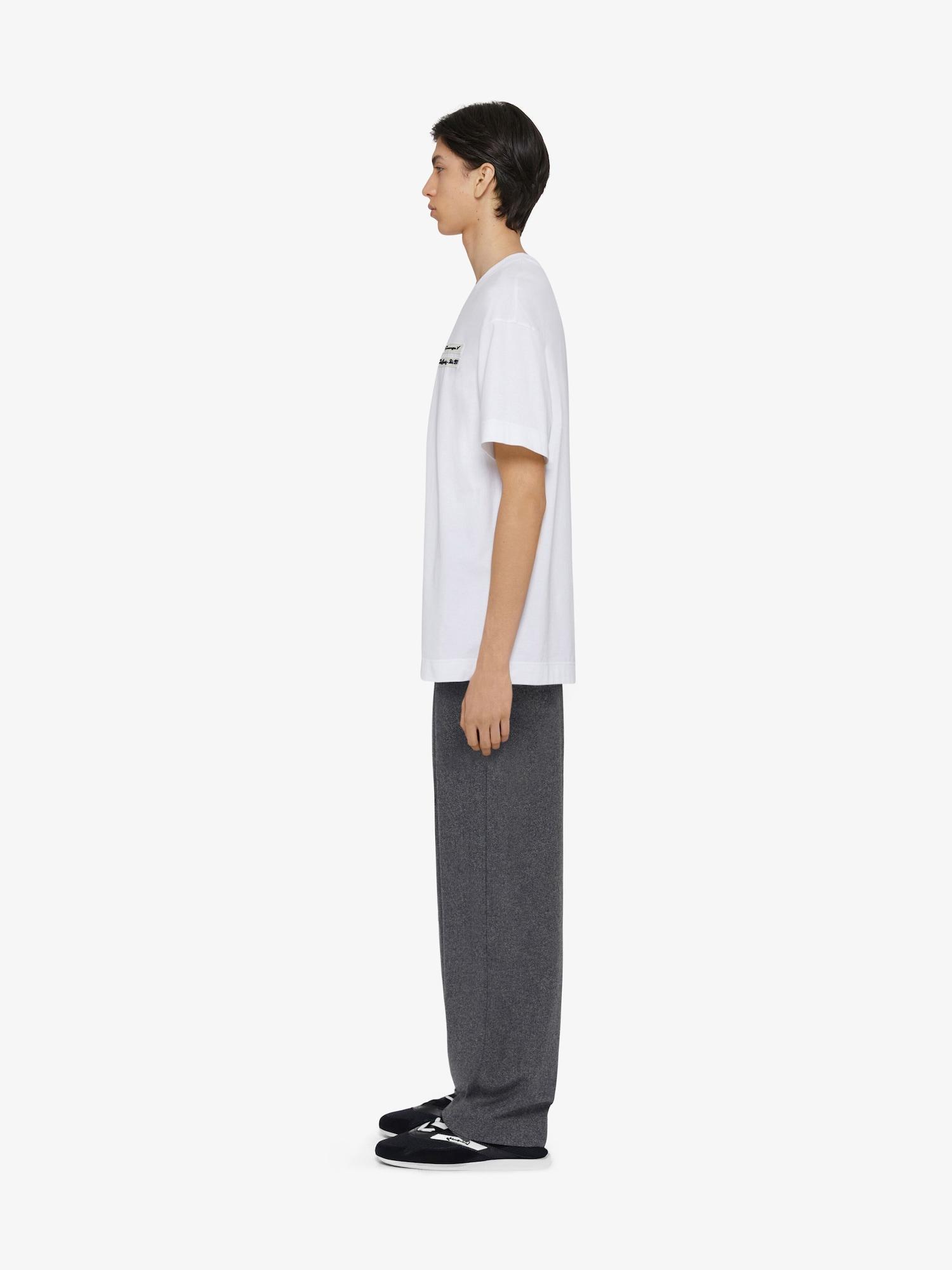 T-shirt in cotton with GIVENCHY gros grain Product Image