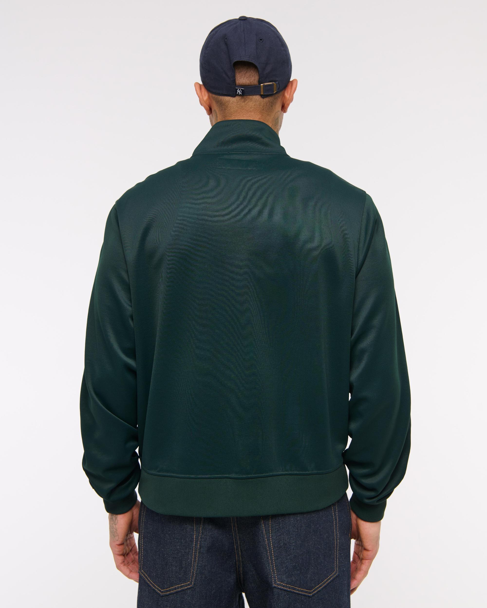 Cropped Tricot Full-Zip Jacket Product Image
