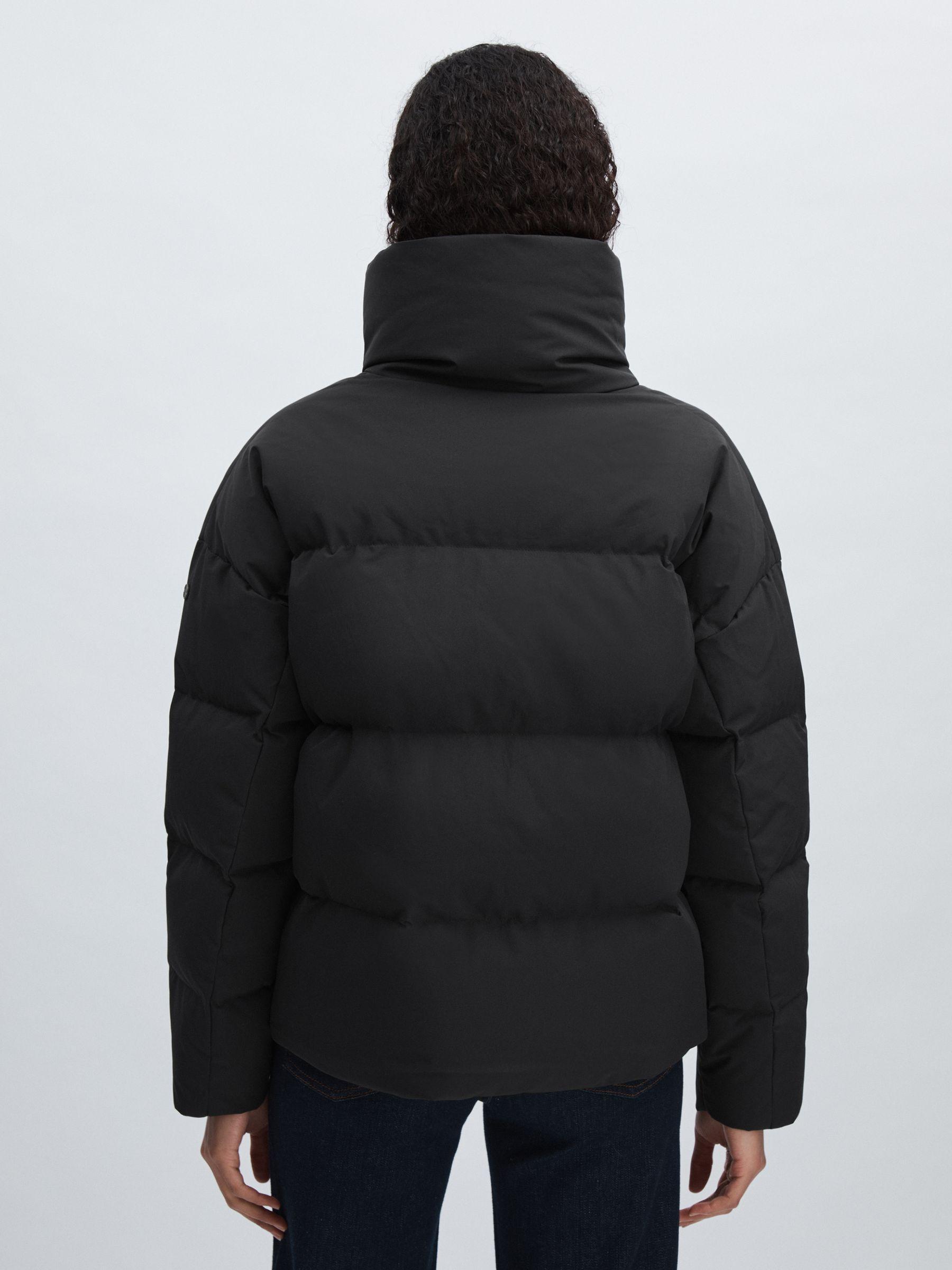 Scandinavian Edition Short Puffer Black Jacket in Black Product Image