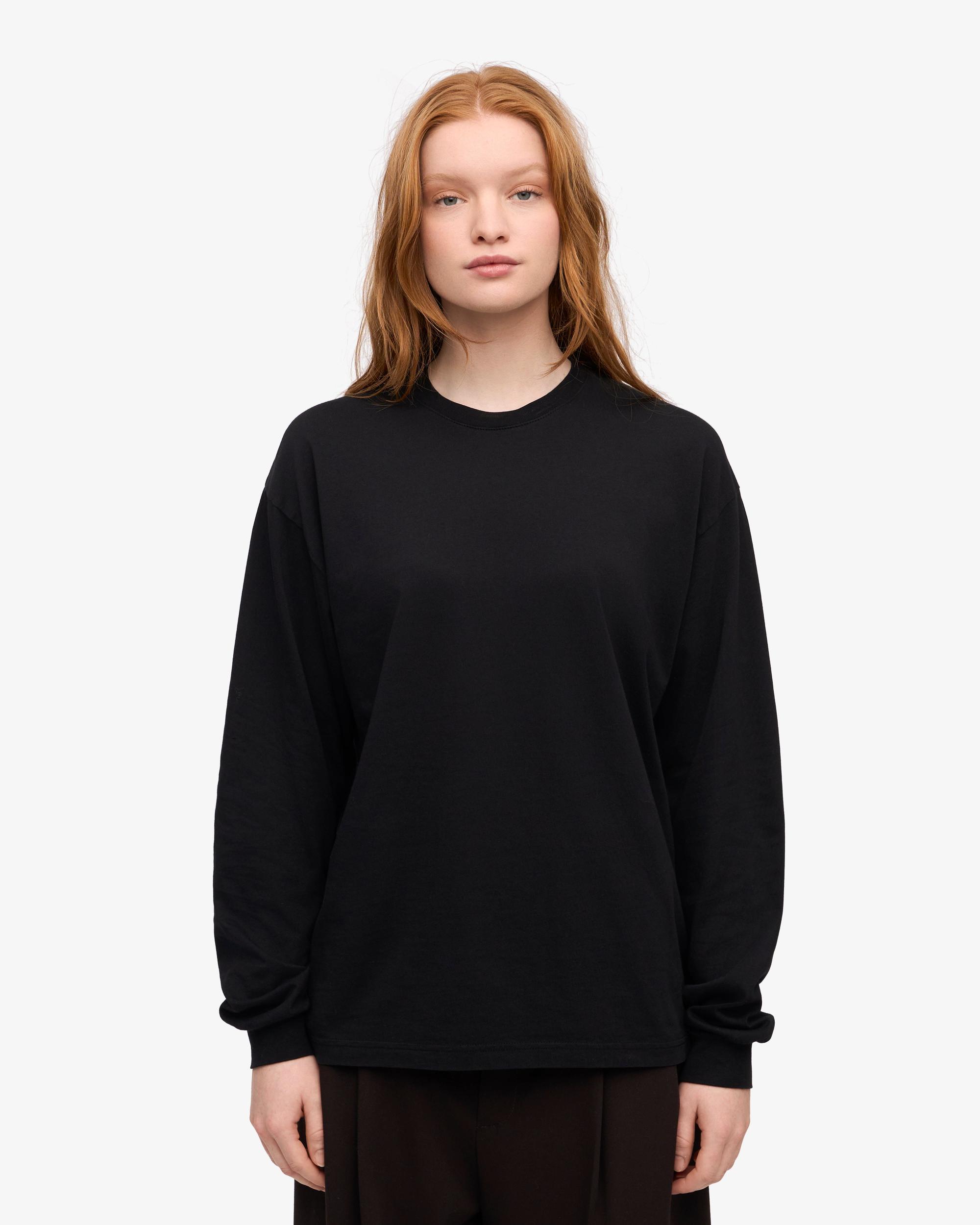Oversized Organic LS T-Shirt - Oxblood Red Product Image