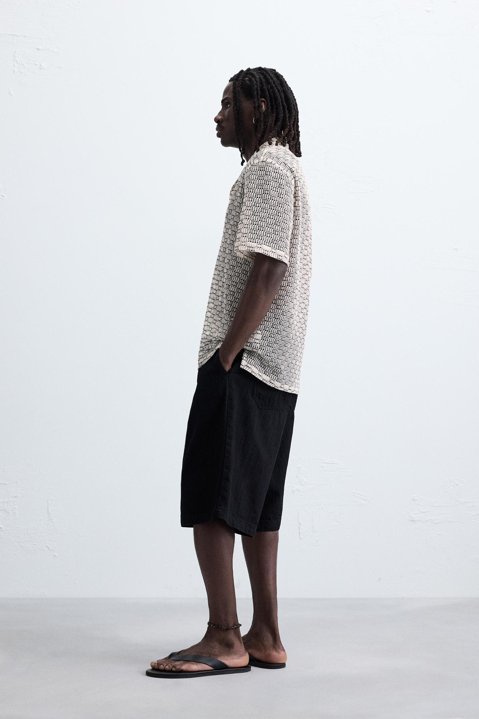 OPEN-WEAVE TEXTURED SHIRT Product Image