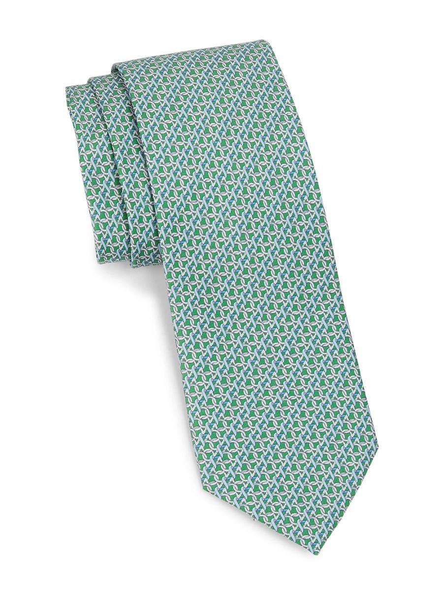 Mens Interlocking Gancini Silk Tie Product Image