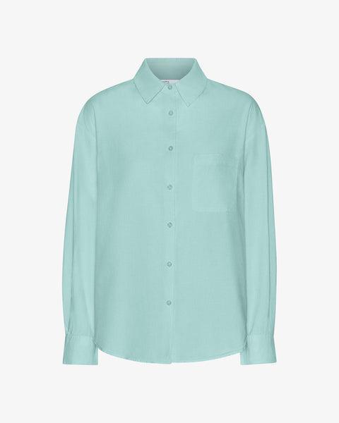 Organic Oversized Shirt - Teal Blue Product Image