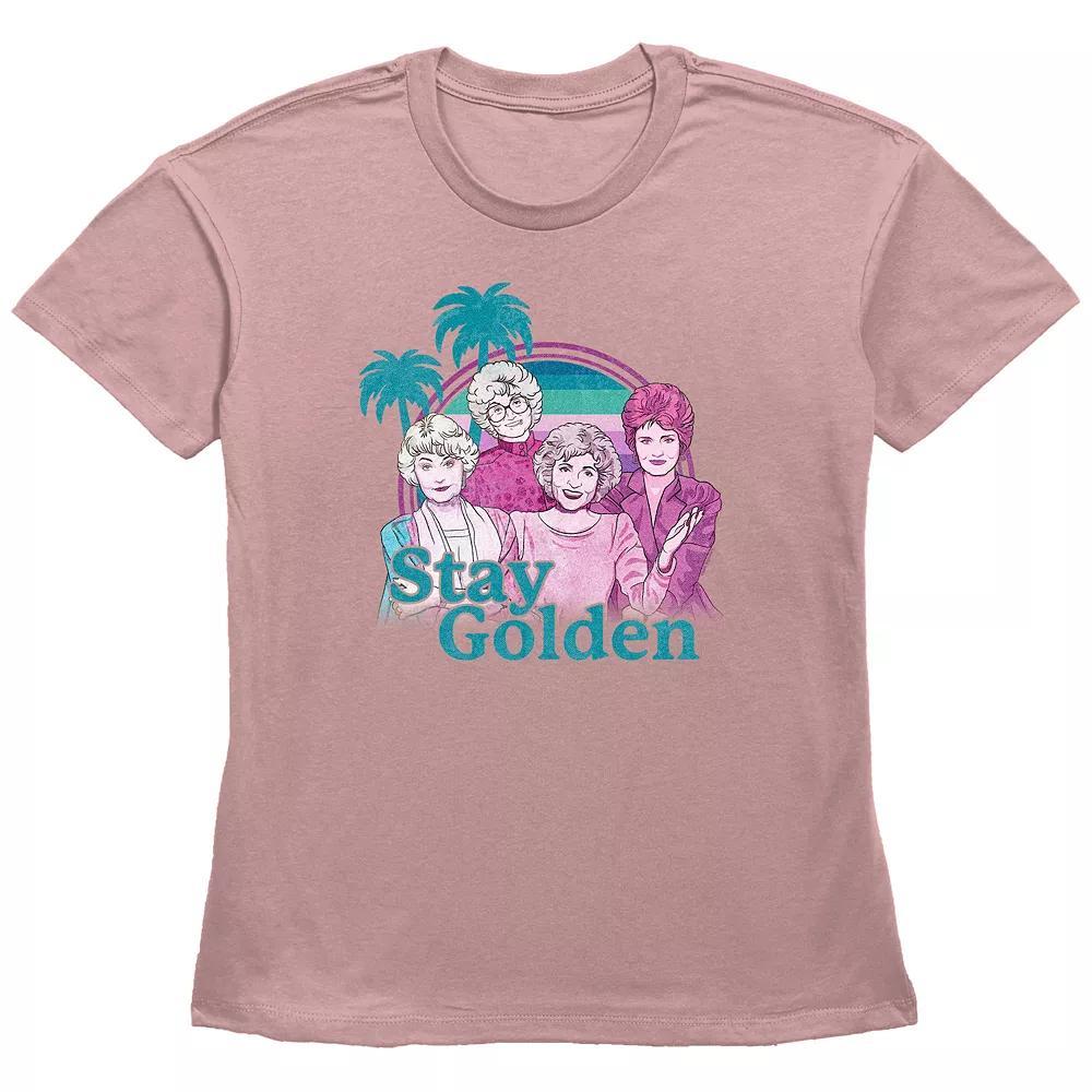 Women's The Golden Girls Stay Golden Graphic Tee, Size: Large, Desert Pink Product Image
