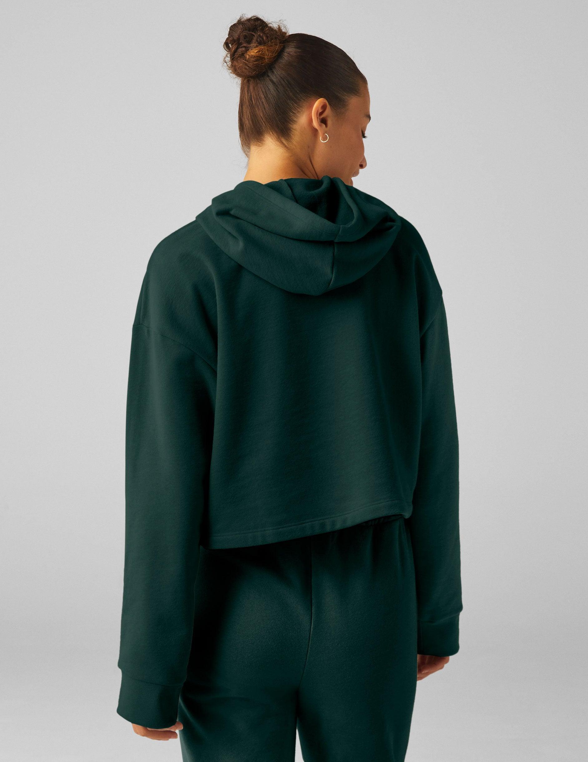 LuxeFleece Happiness Cropped Hoodie Product Image