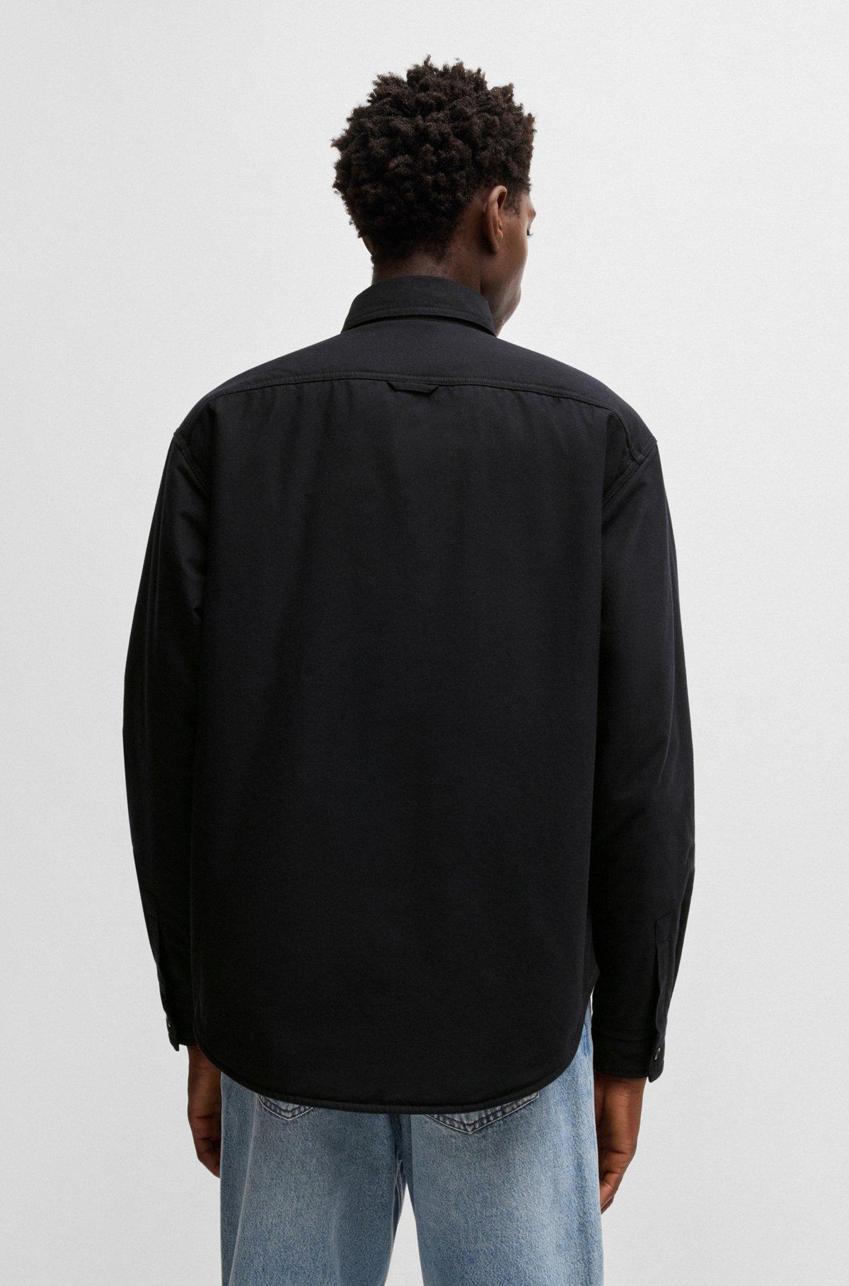 Oversize-fit padded overshirt in Oxford cotton Product Image