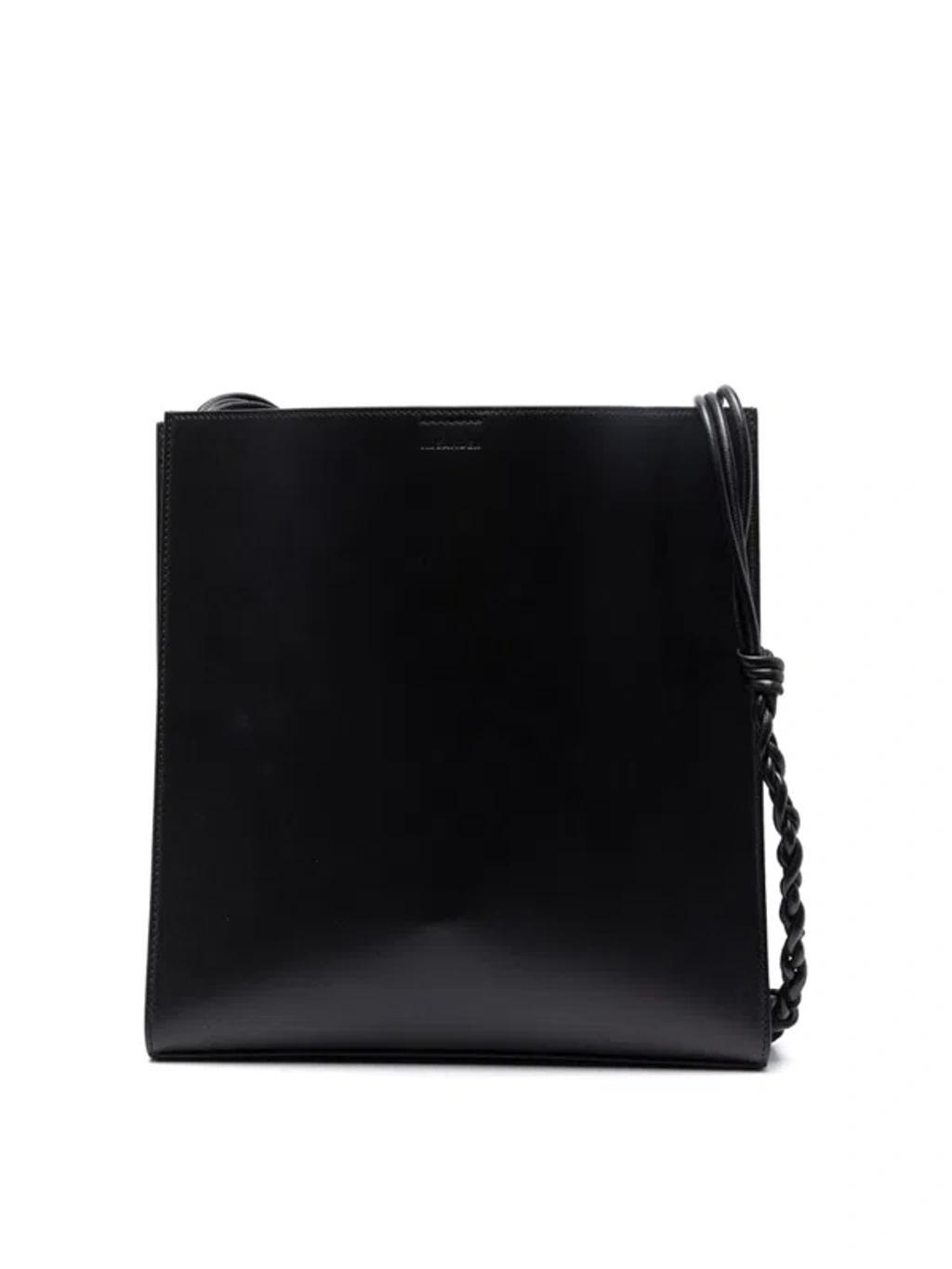 JIL SANDER Tangle Leather Crossbody Bag In Black Product Image