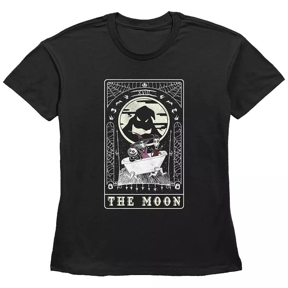 Disney's The Nightmare Before Christmas Juniors' The Moon Tarot Card Graphic Tee, Women's, Size: Large, Black Product Image