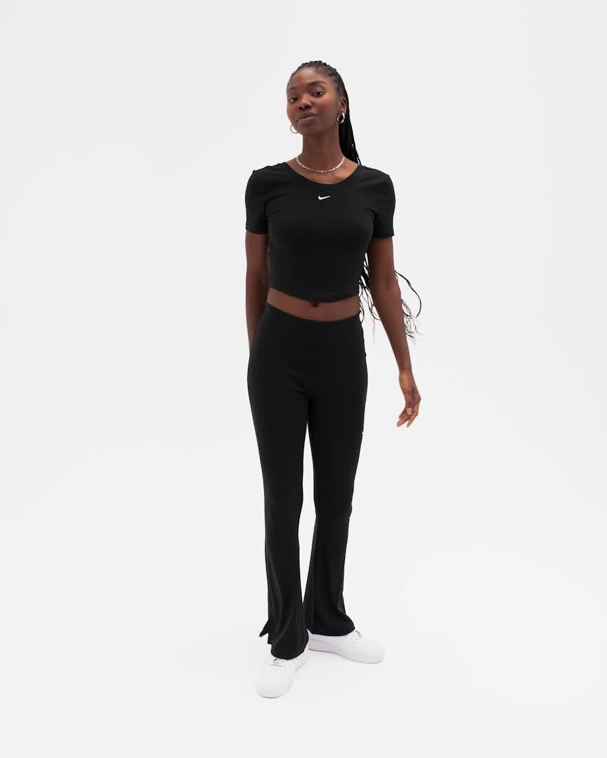 Nike Sportswear Chill Knit Women's Tight Scoop-Back Short-Sleeve Mini-Rib Top Product Image