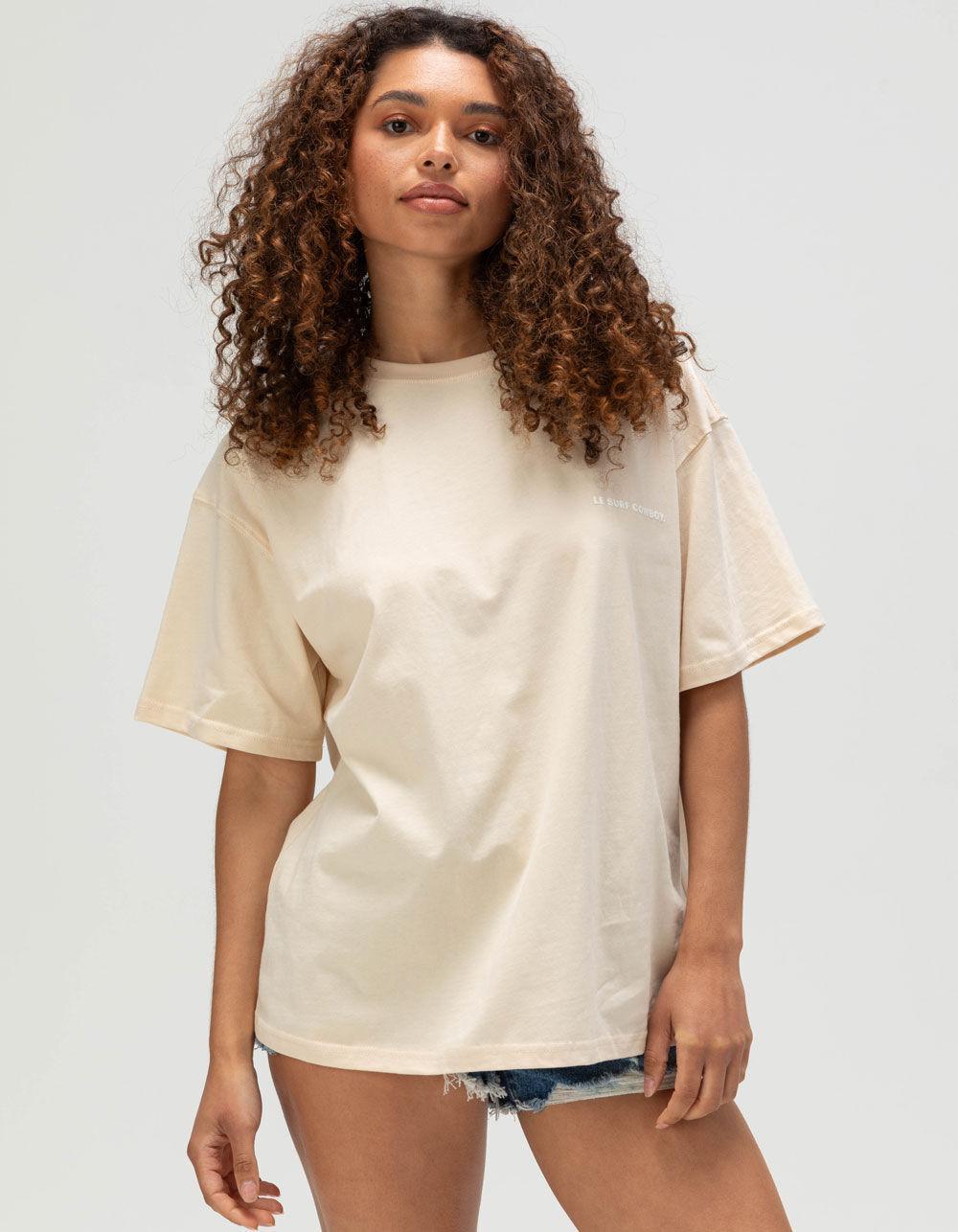 LE SURF Cowboy Puff Womens Boyfriend Tee - OFF WHITE Product Image