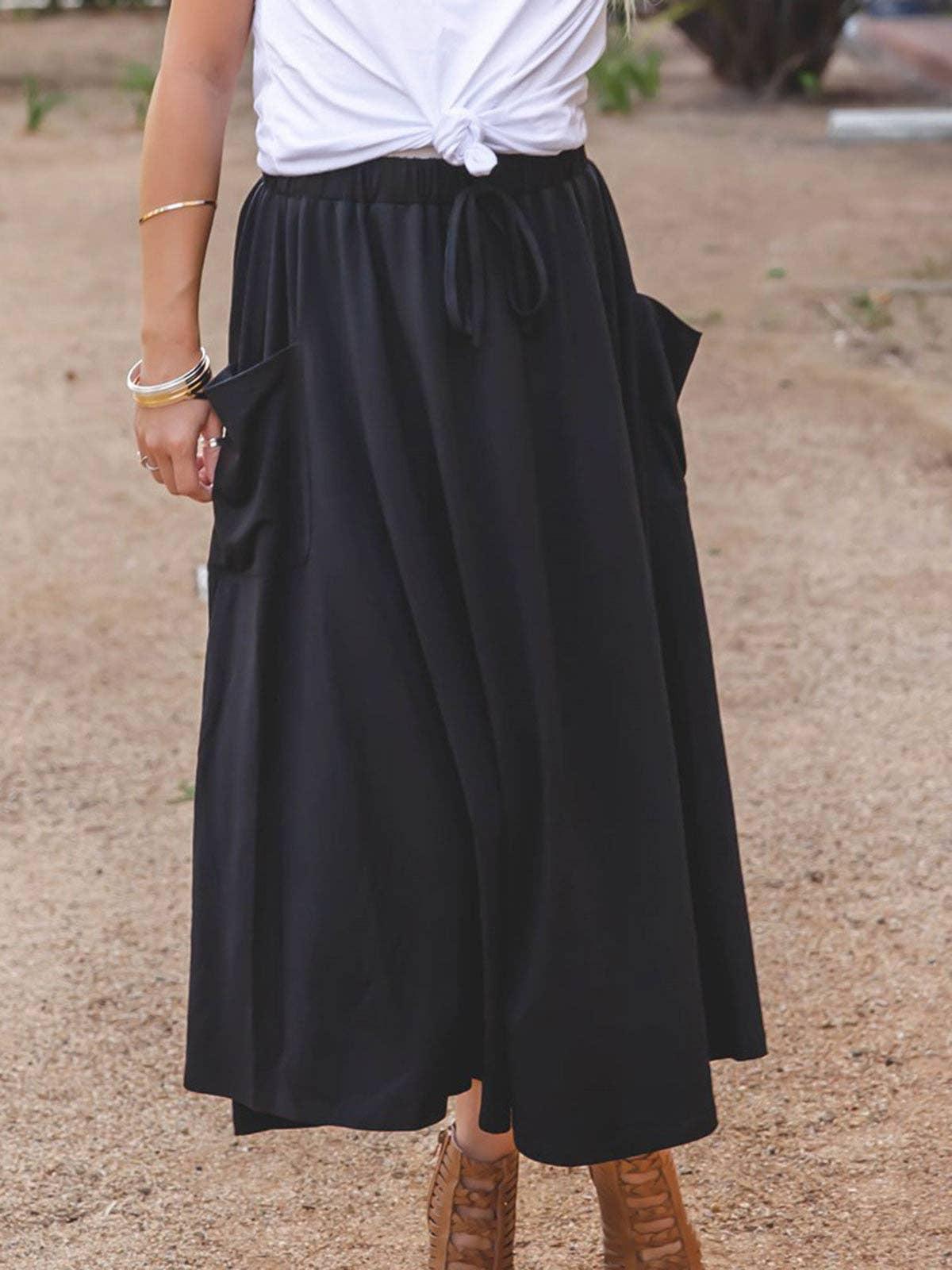 The Olive Pocket Skirt: Gray Product Image
