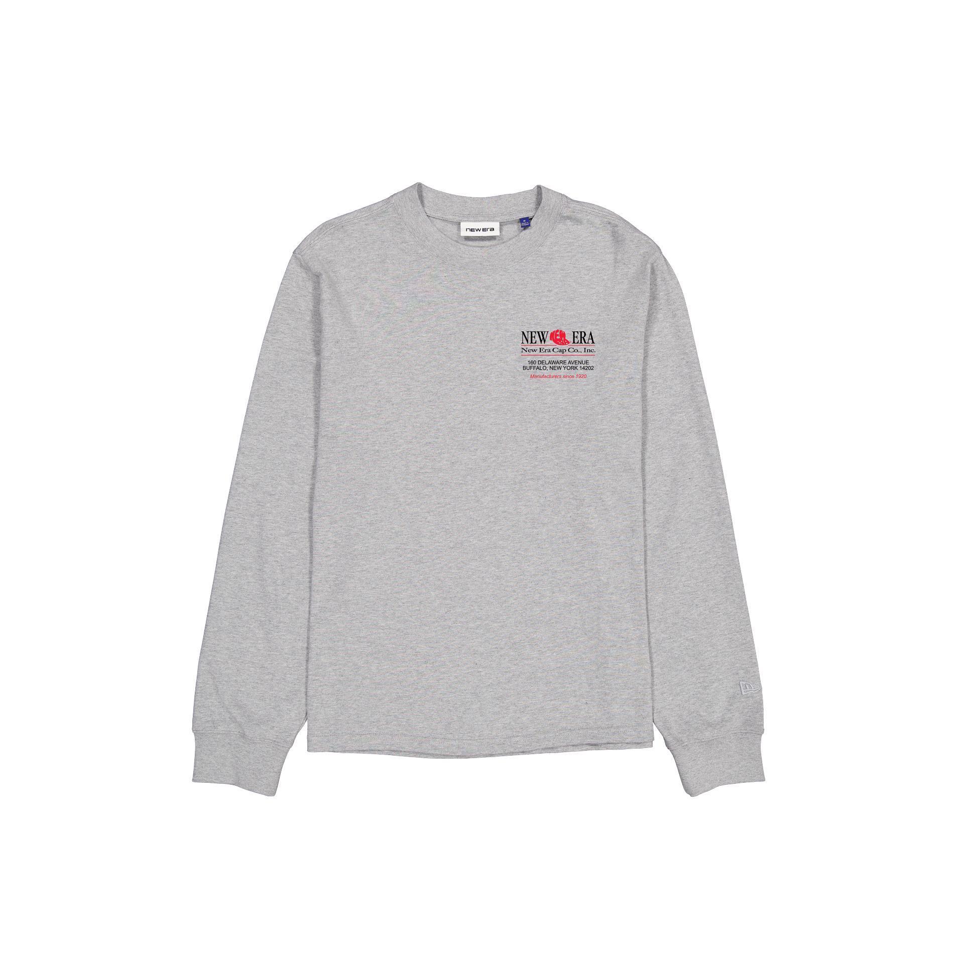 Brand New Era Sized Graphic Heather Gray Long Sleeve T-Shirt Male Product Image