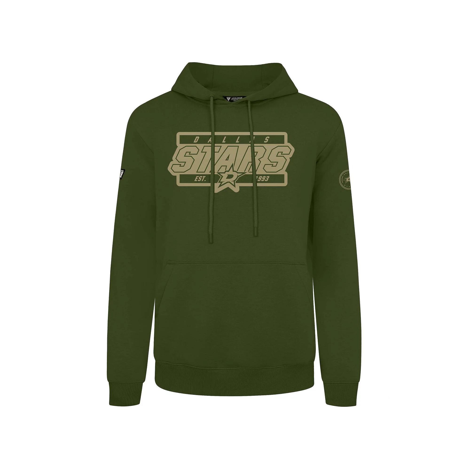 Mens Levelwear Olive Nashville Predators Podium Pullover Hoodie Product Image