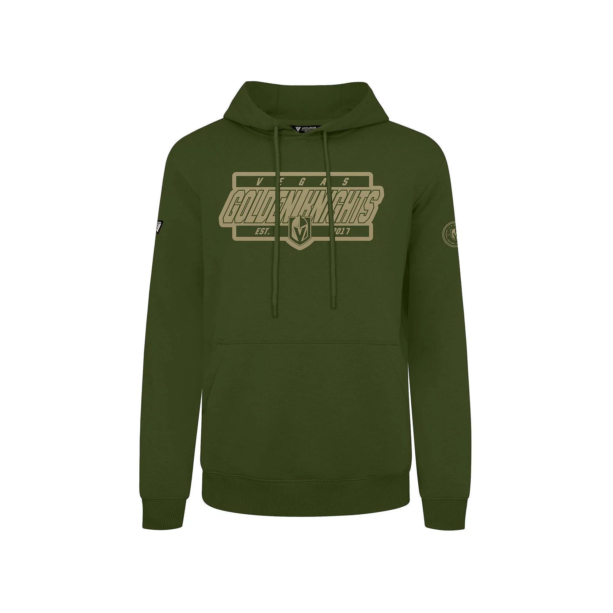 Mens Levelwear Olive Vegas Golden Knights Podium Pullover Hoodie Product Image
