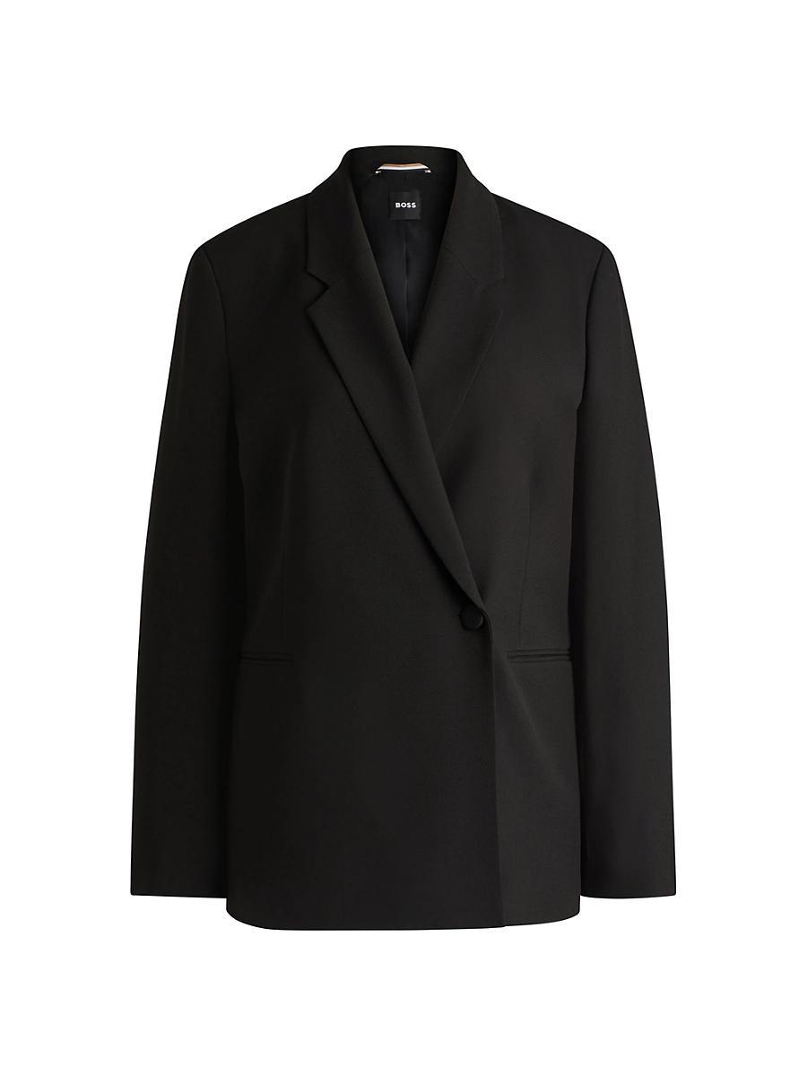 Womens Relaxed Fit Jacket with Feature Button Product Image