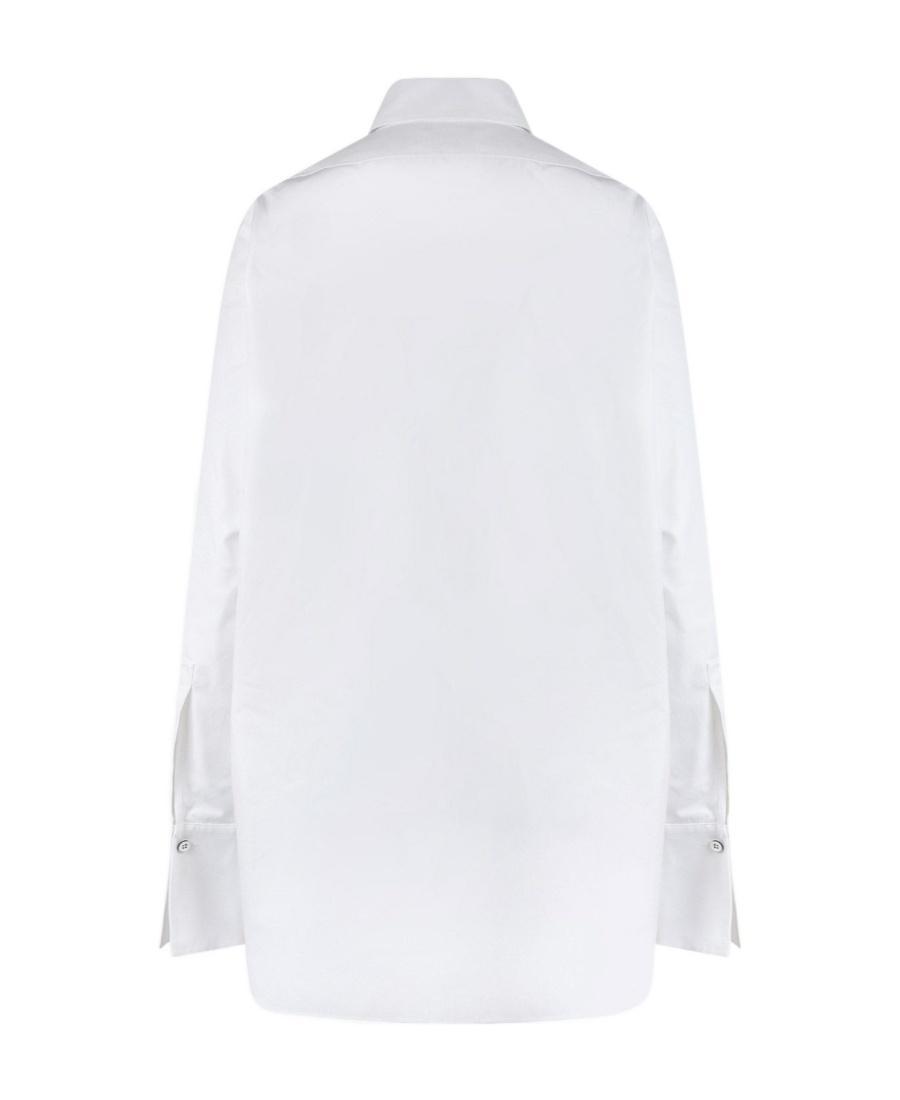 JIL SANDER Collared Button In White Product Image