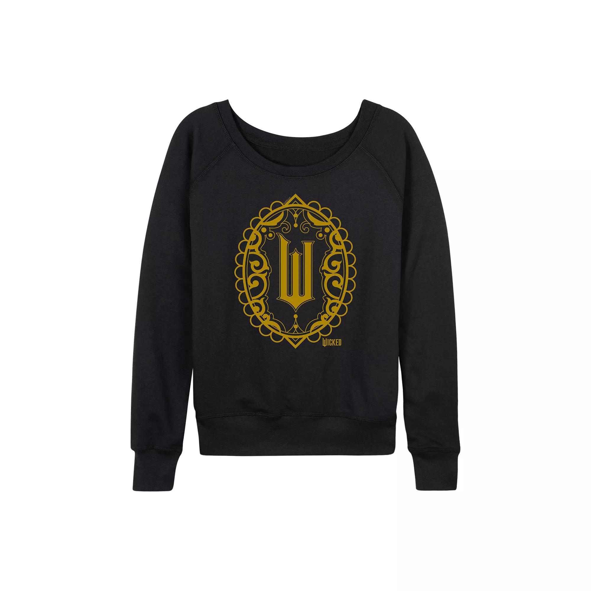 Women's Wicked Logo French Terry Long Sleeve Tee, Size: Medium, Black Product Image