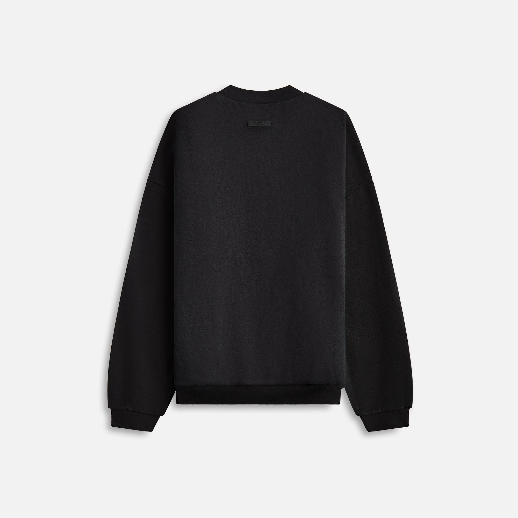 Essentials Heavy Fleece Crewneck - Black Male Product Image
