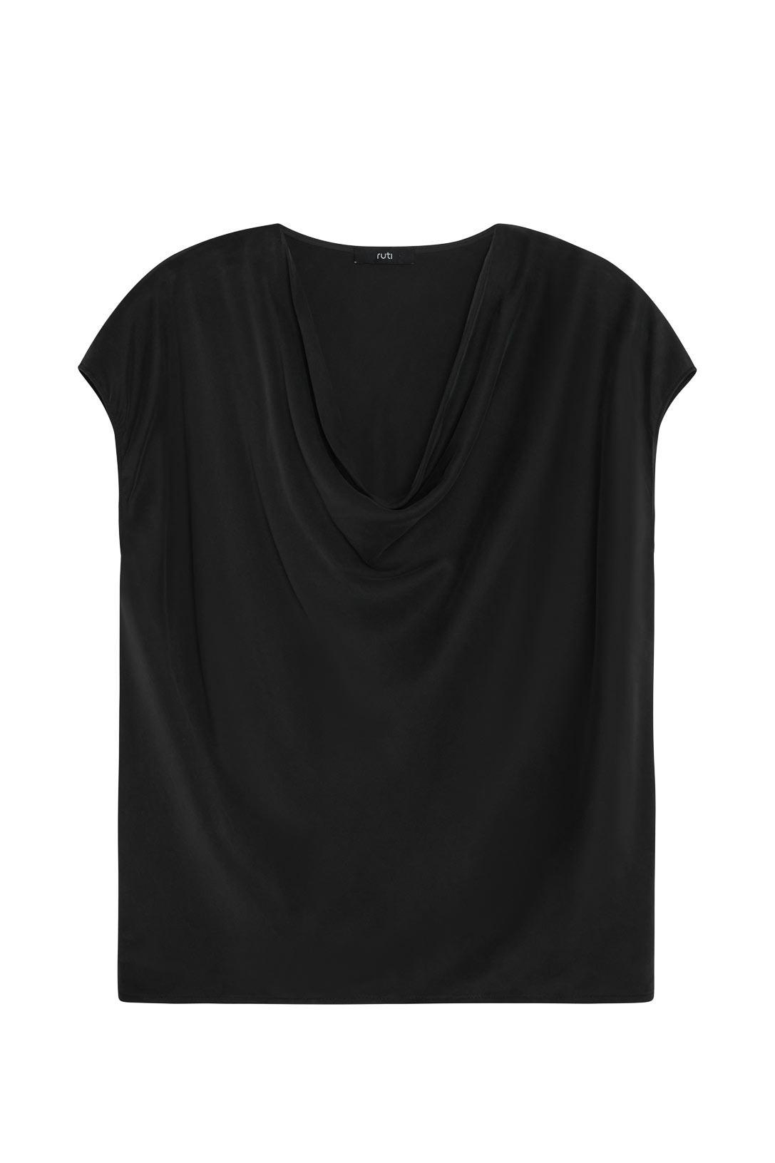 Washable Silk Cowl ﻿Neck Top Product Image