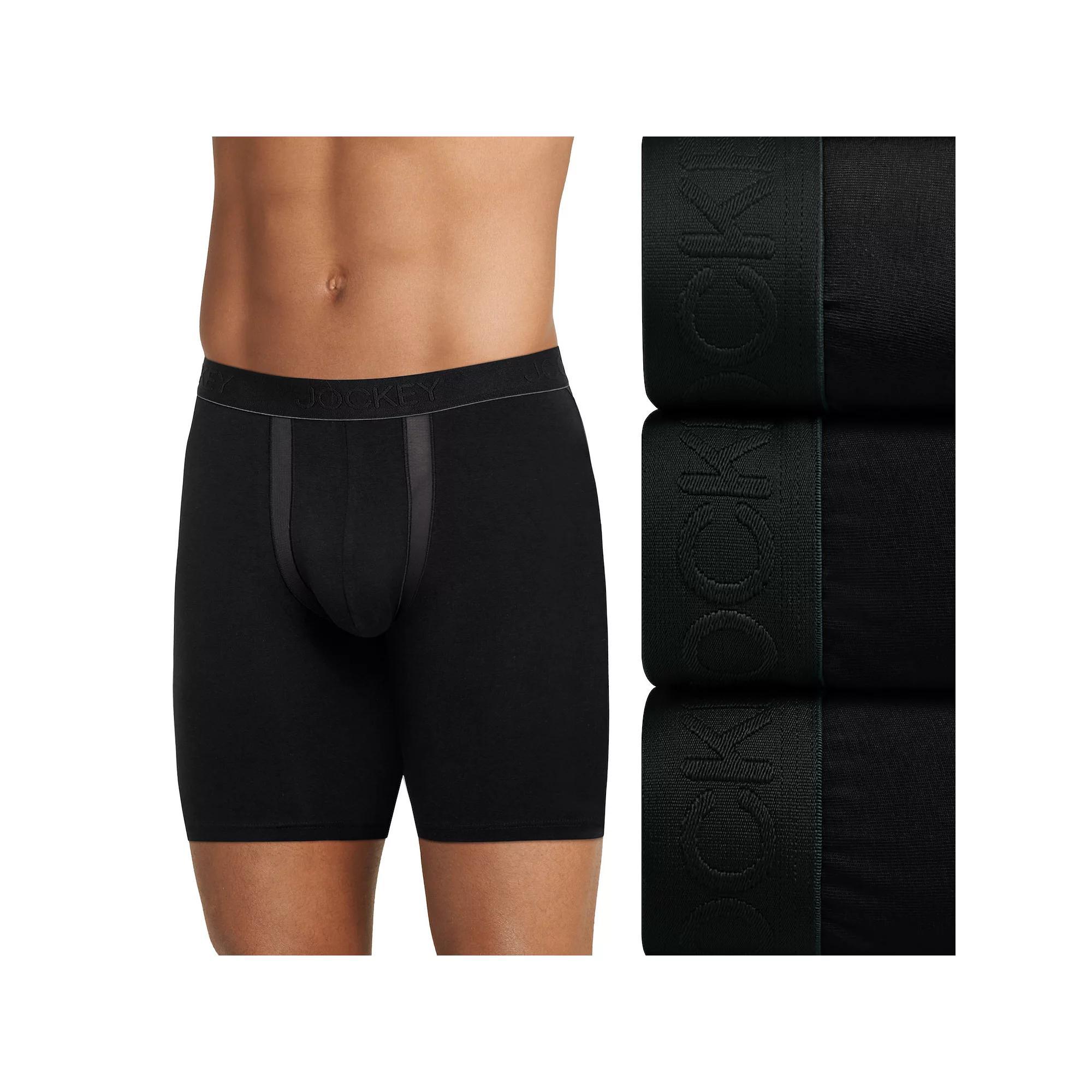 Mens Jockey 3-Pack Chafe-Proof Pouch Stretch 8.5 Midway Boxer Briefs Product Image