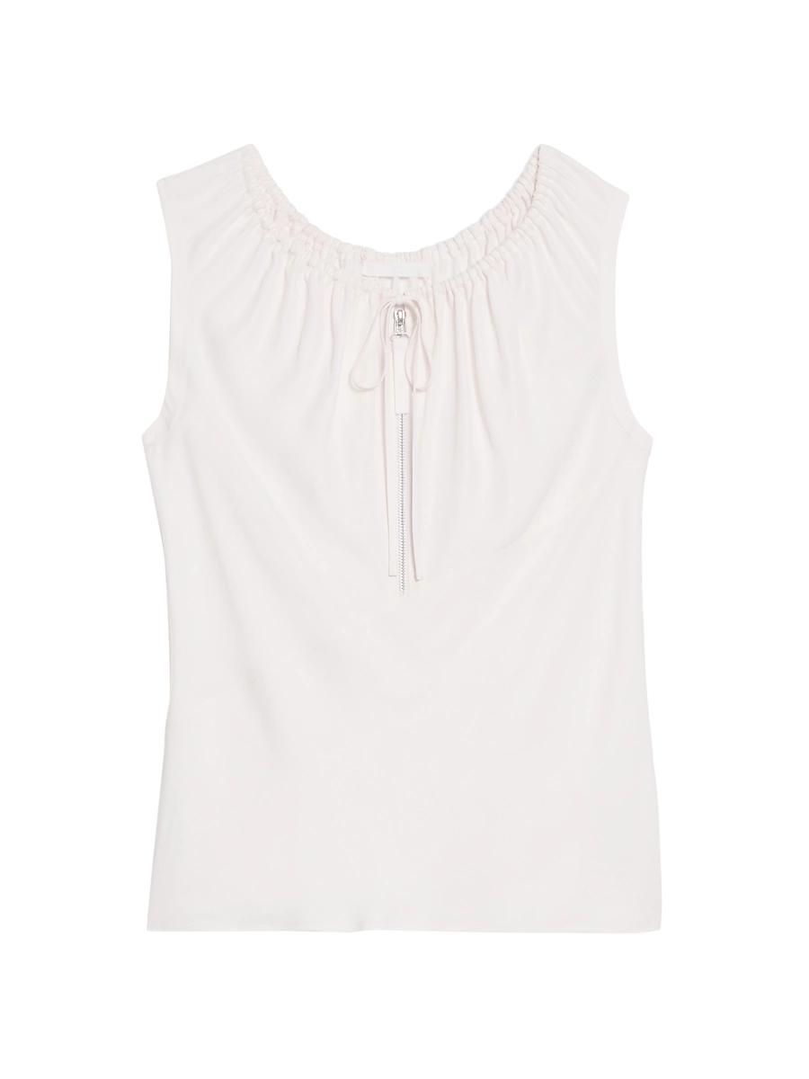 Womens Jersey Sleeveless Quarter-Zip Top Product Image