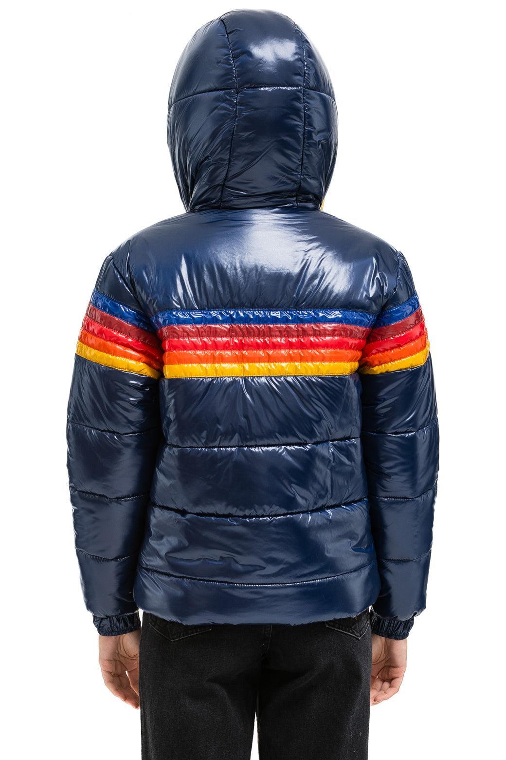 5 STRIPE LUXE TREKKER JACKET - GLOSSY NAVY Female Product Image