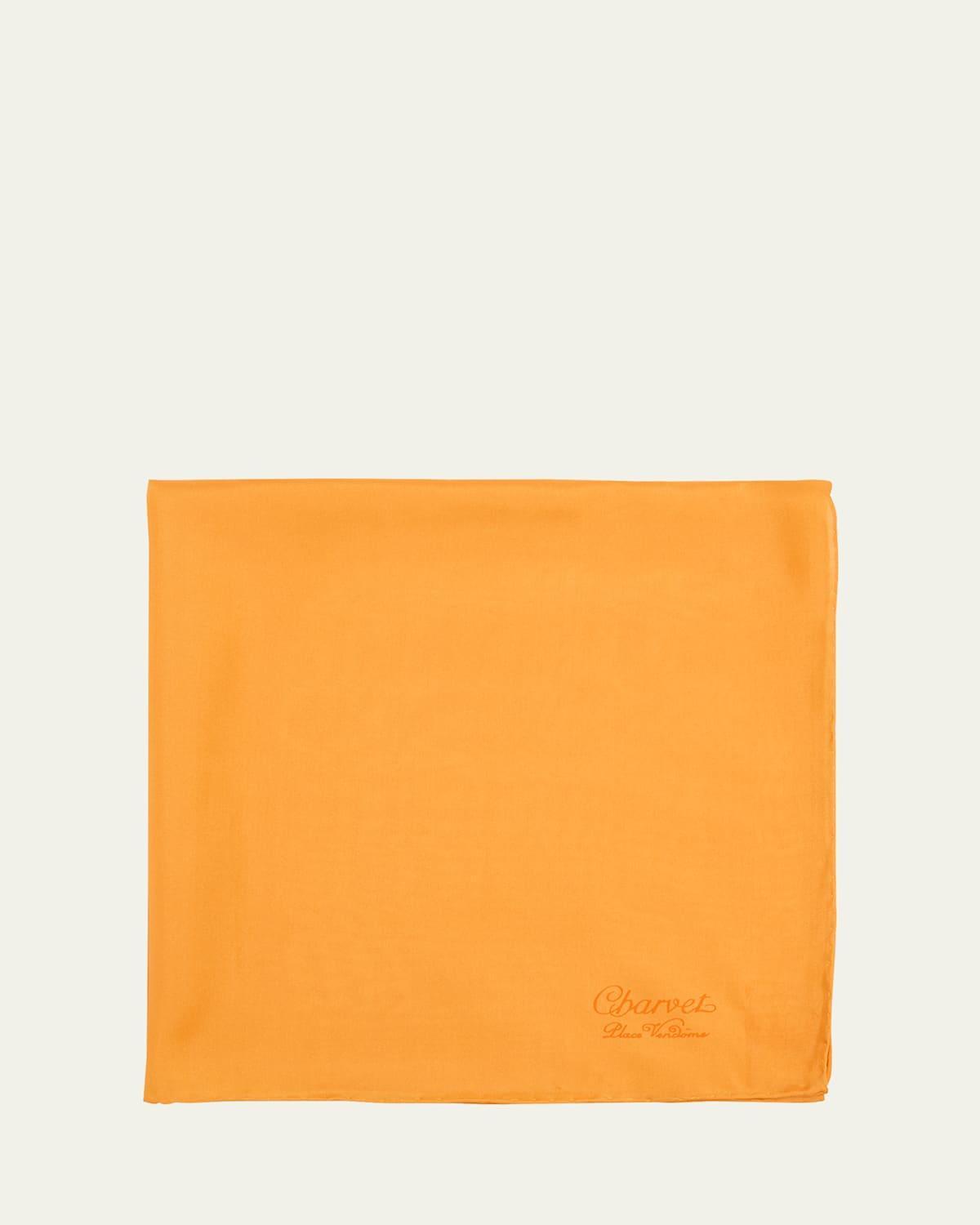 Men's Silk Logo-Print Pocket Square Product Image