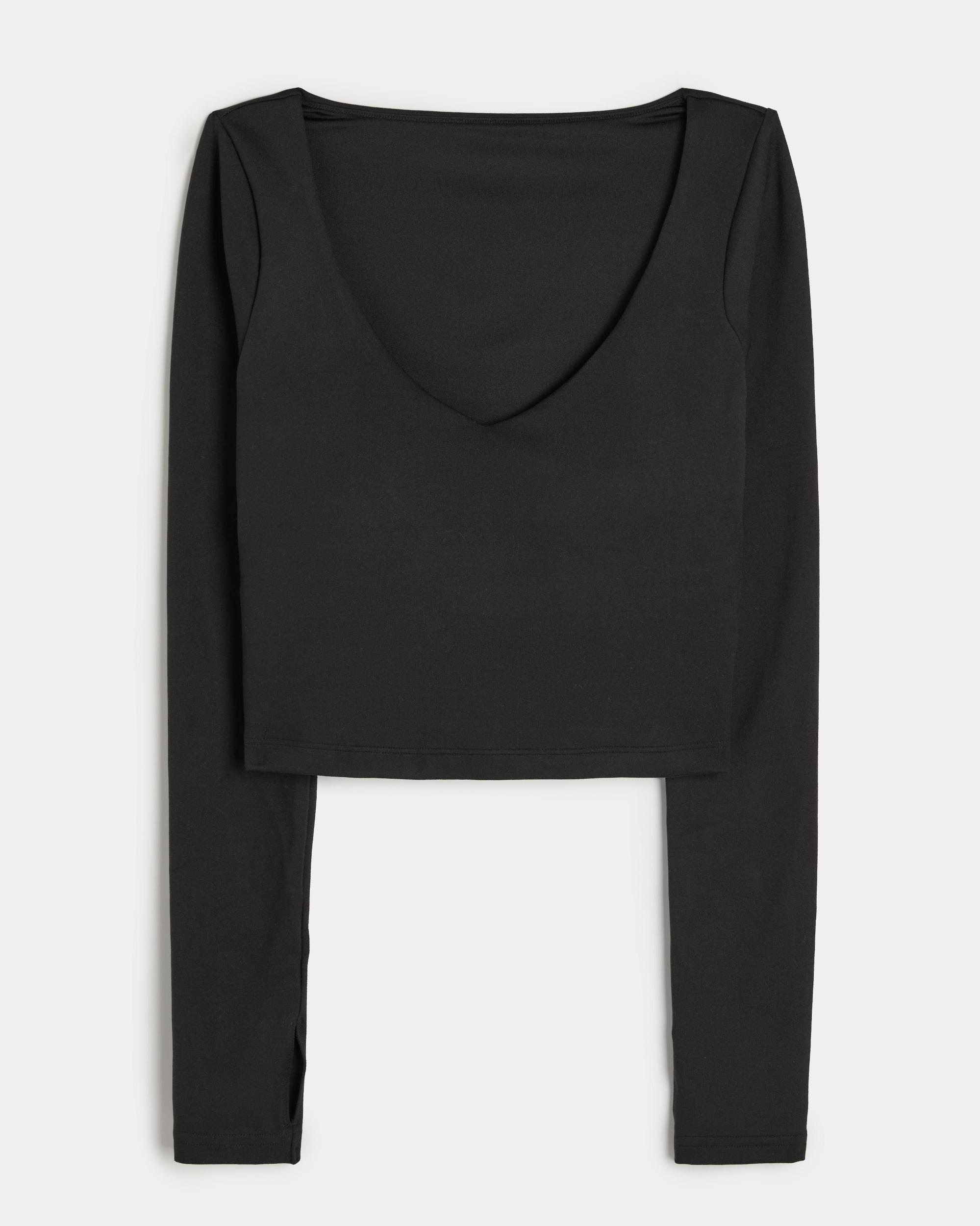 Gilly Hicks Active Recharge Long-Sleeve Plunge Top Product Image