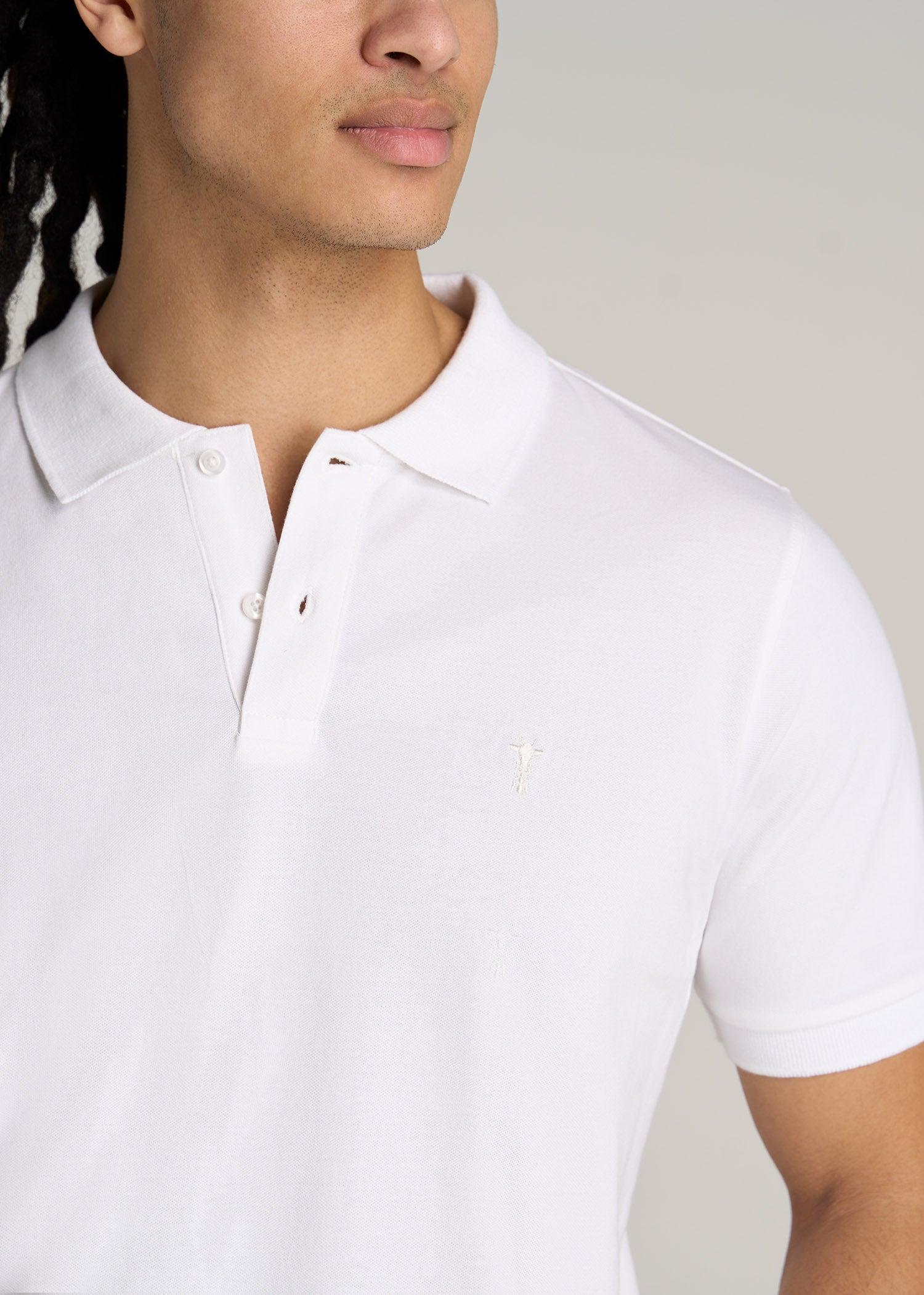 Men's Tall Classic Polo with Embroidered Logo in Cherry Brown Product Image