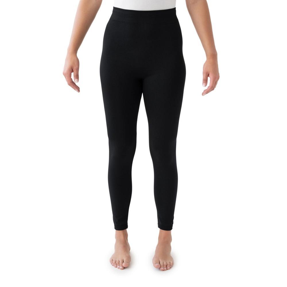Women's MUK LUKS Fleece Lined Leggings, Size: Small-Medium, Black Product Image