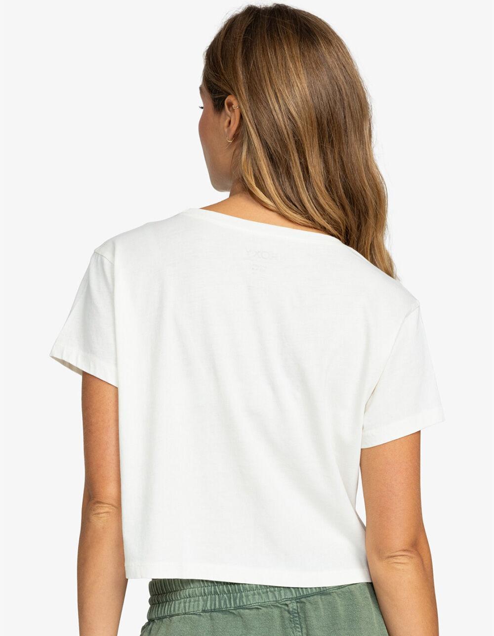 ROXY Hibiscus Paradise Womens Crop Tee - WHITE Product Image