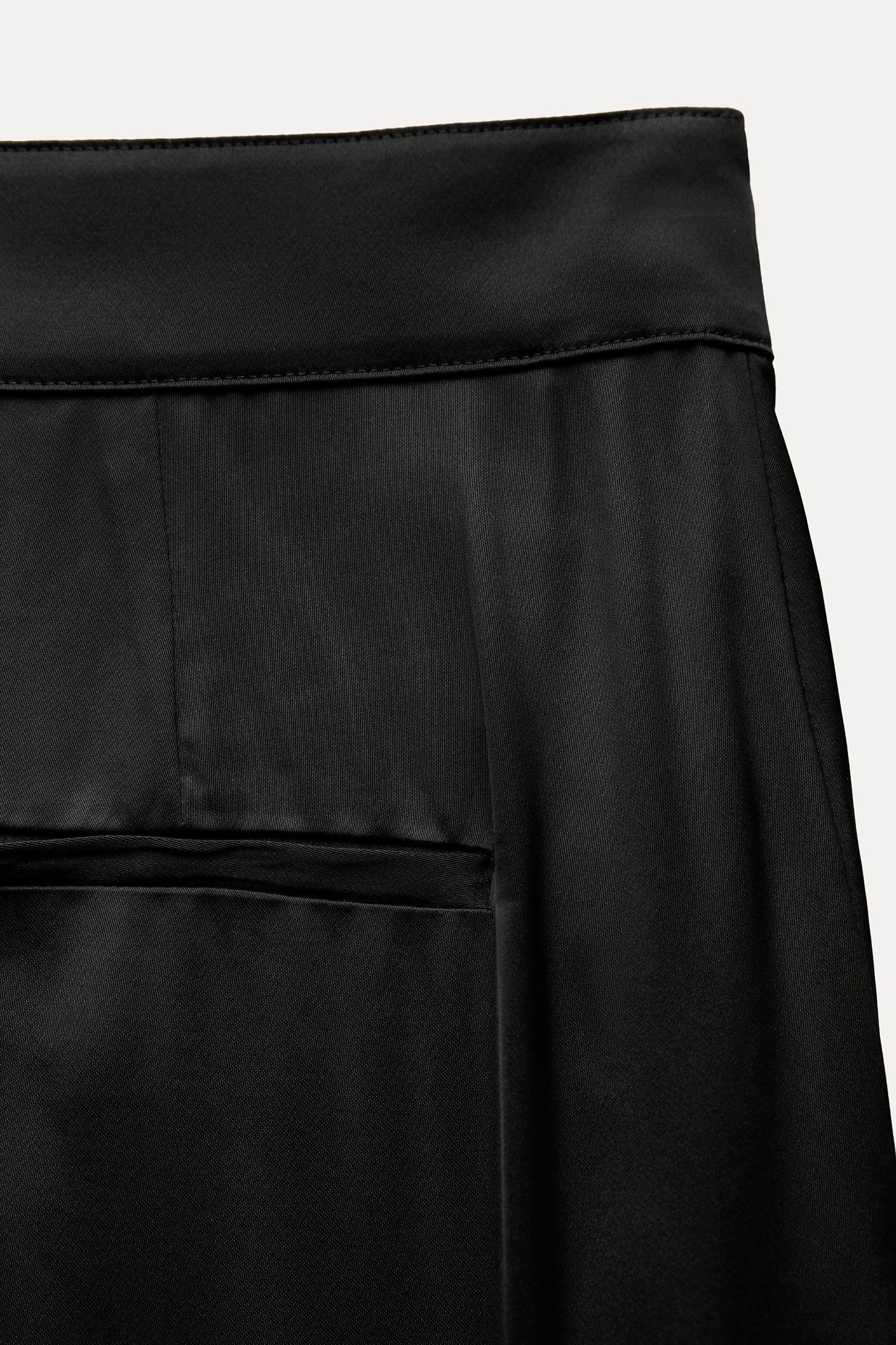 SATIN EFFECT STRAIGHT LEG PANTS ZW COLLECTION Product Image