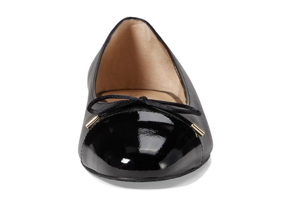 Womens Sleek Bow Leather Ballerina Flats Product Image