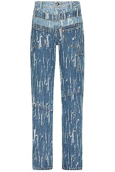 Layered Wide Leg Jeans Product Image