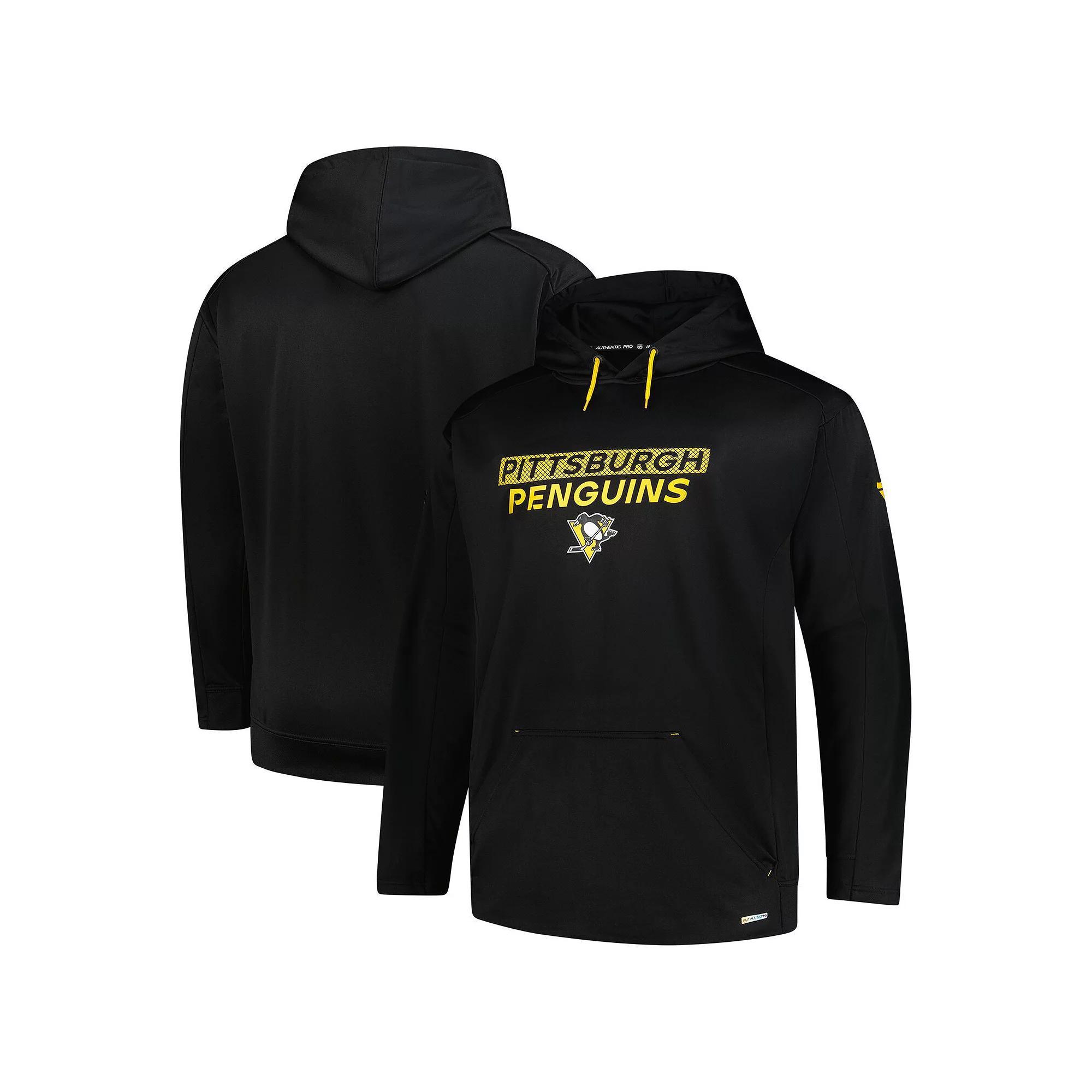 Men's Fanatics Black Pittsburgh Penguins Authentic Pro Big & Tall Pullover Hoodie, Size: 5XB Product Image
