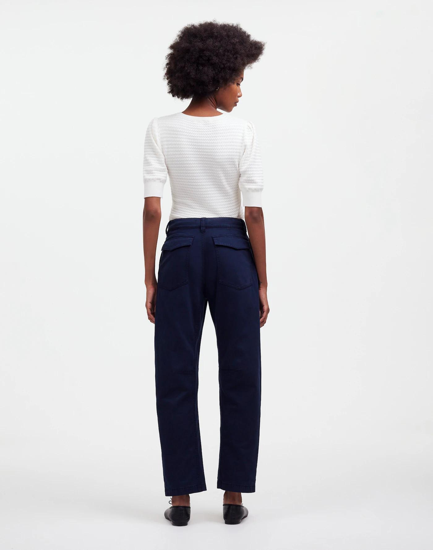 Darted Barrel-Leg Pants Product Image