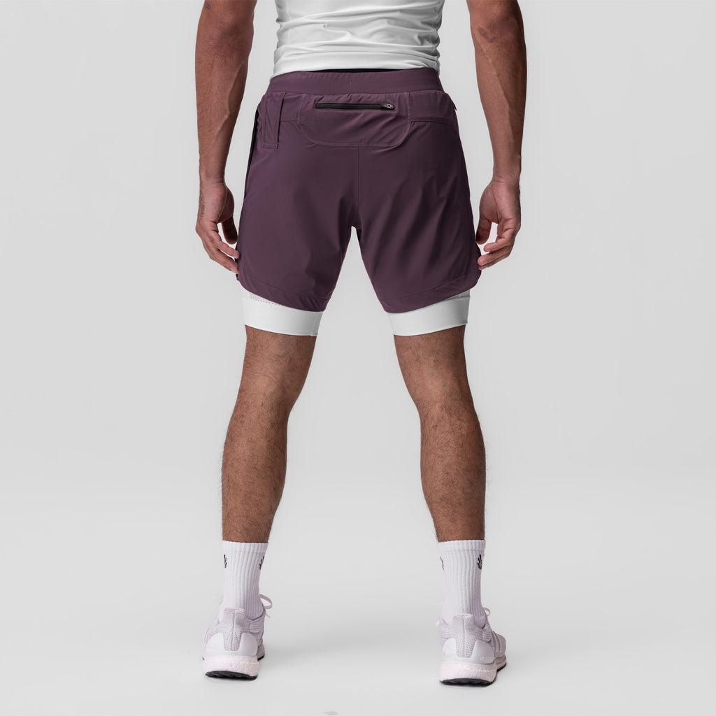 0866. Tetra-Lite® 7" Liner Short - Nightshade "Cyber"/White Product Image