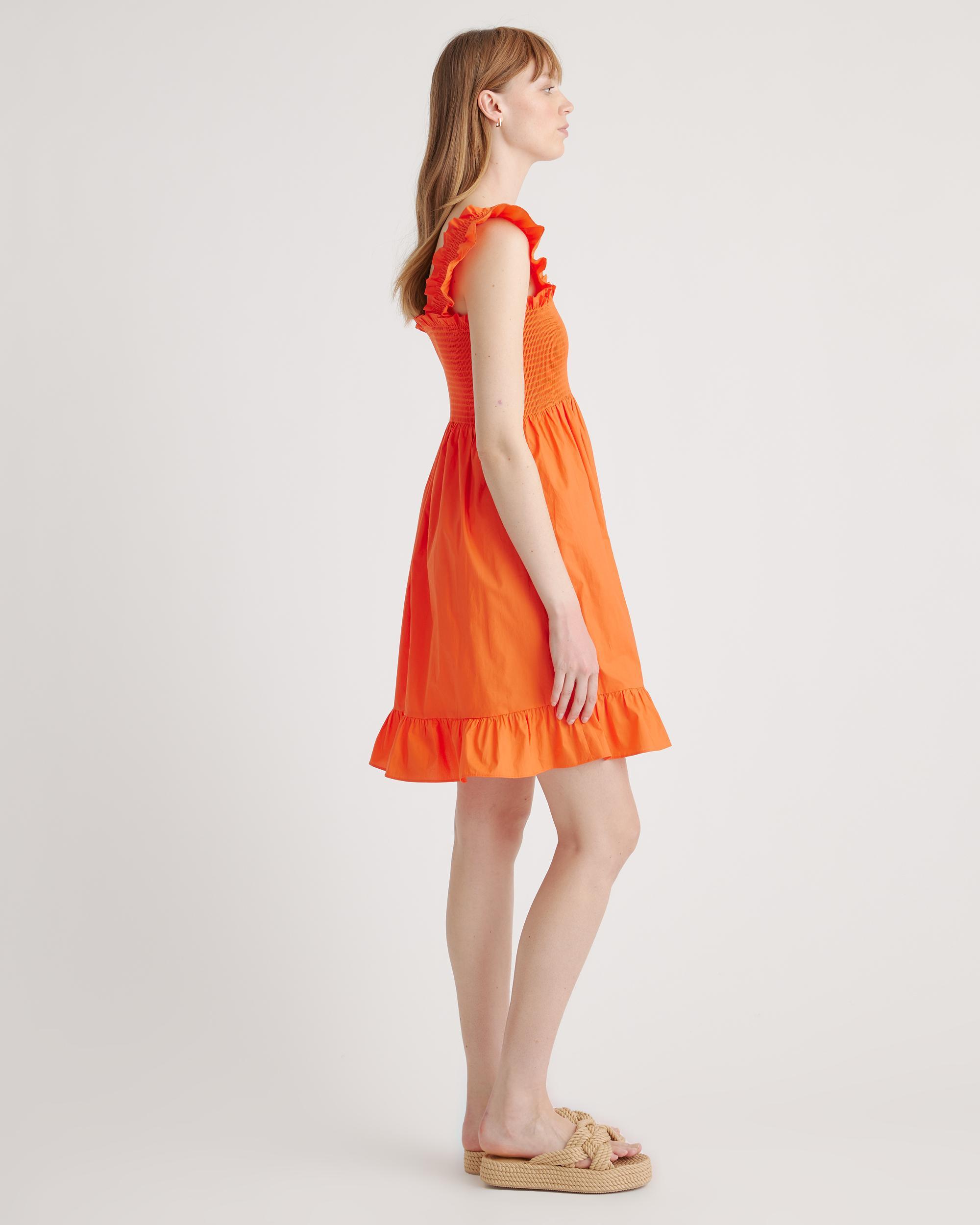 Quince | Women's Smocked Mini Dress Size XL, Organic Cotton Product Image