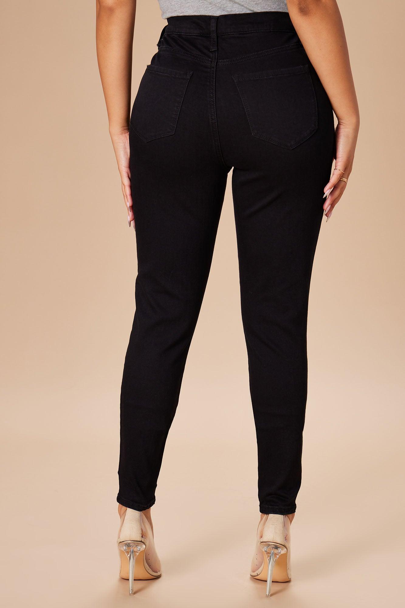 Emma Super Stretch High Rise Skinny Jean - Black Product Image