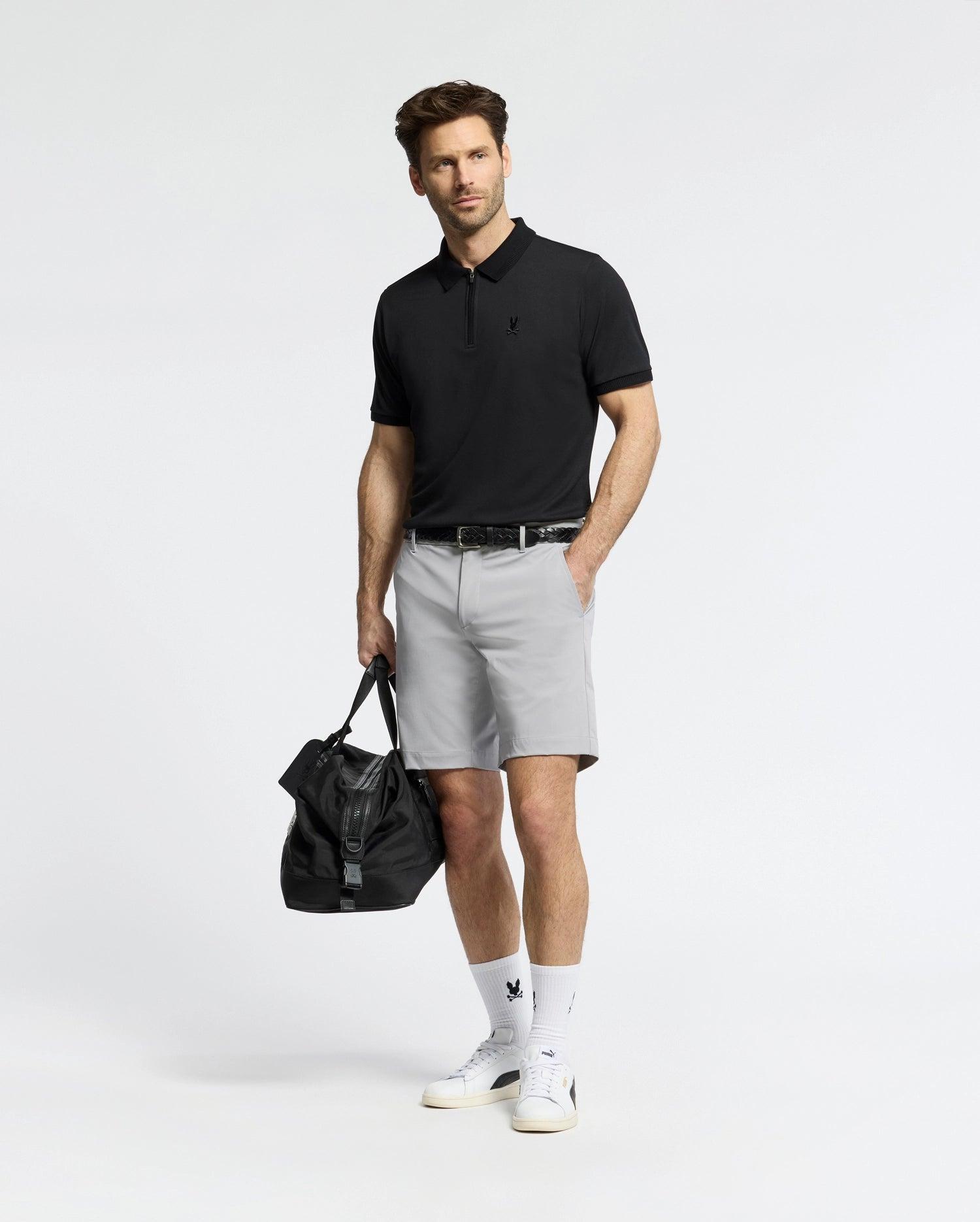 MENS TREVOR PERFORMANCE PIQUE ZIP UP POLO - B6K557F200 Product Image