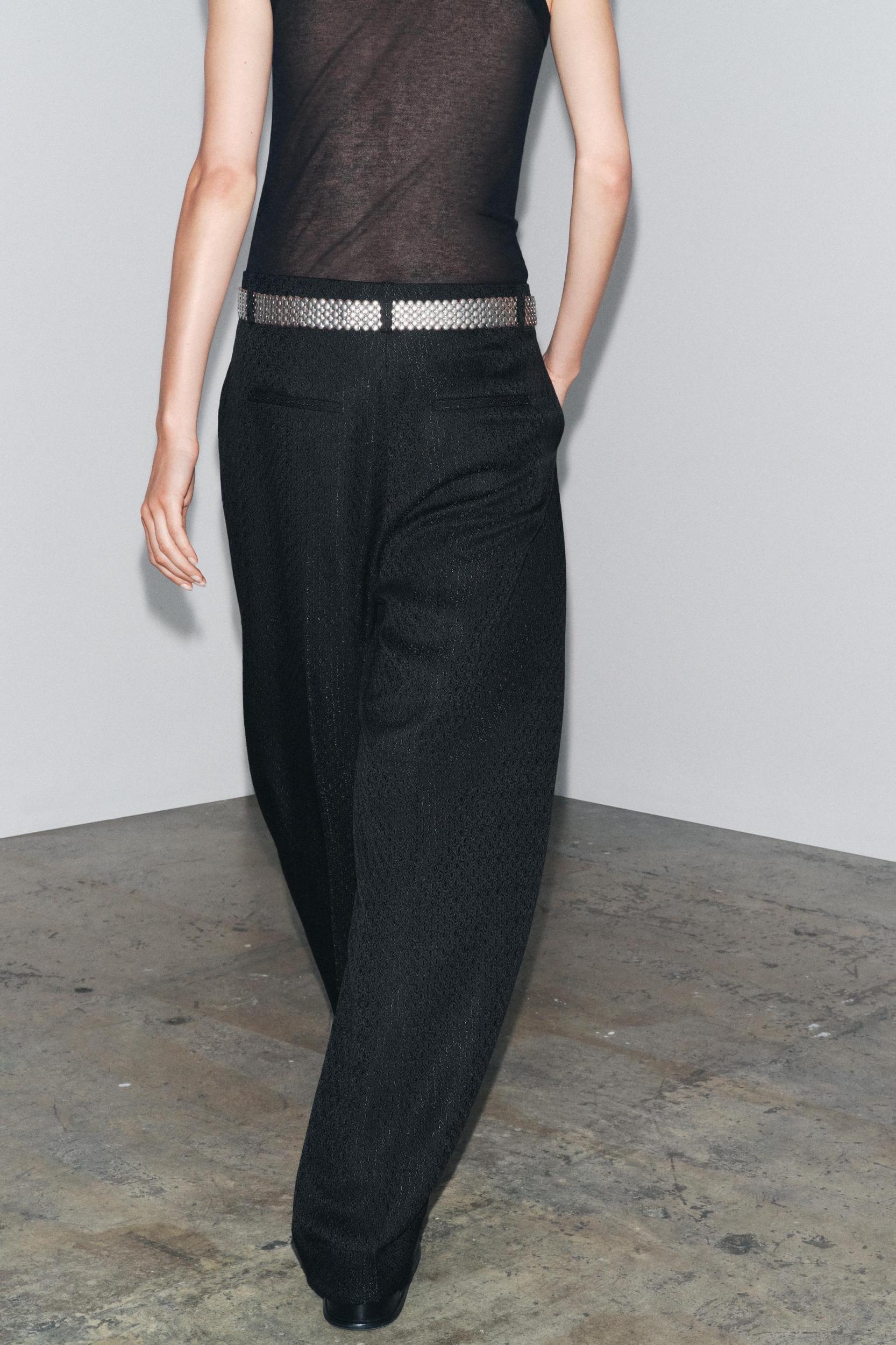ZW COLLECTION JACQUARD PLEATED PANTS Product Image