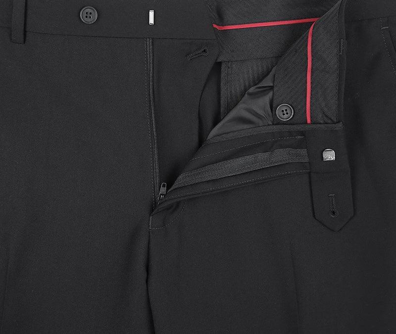 (34R, 38L, 42R, 44R) Regular Fit 2 Piece Black Suit Product Image