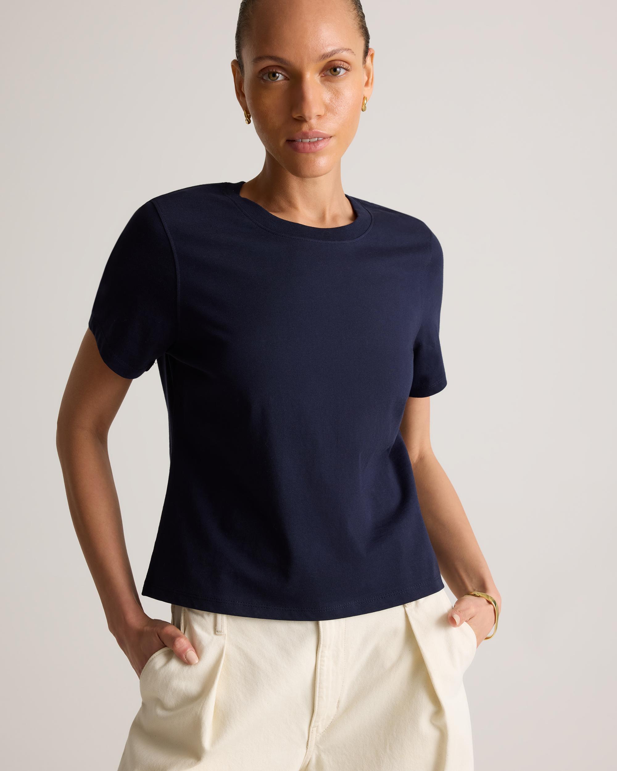 Quince | Women's Boxy Crewneck T-Shirt Organic Cotton Product Image