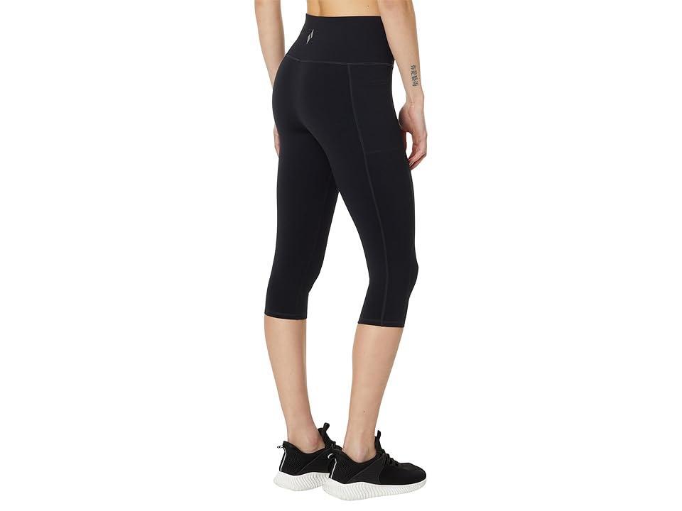 Women's Skechers® GOWALK™ GOFLEX™ High-Waisted Capri Leggings, Size: Large, Black Product Image