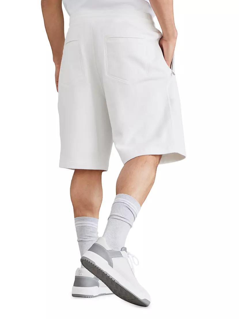 Cotton French Terry Bermuda Shorts with Drawstring Product Image