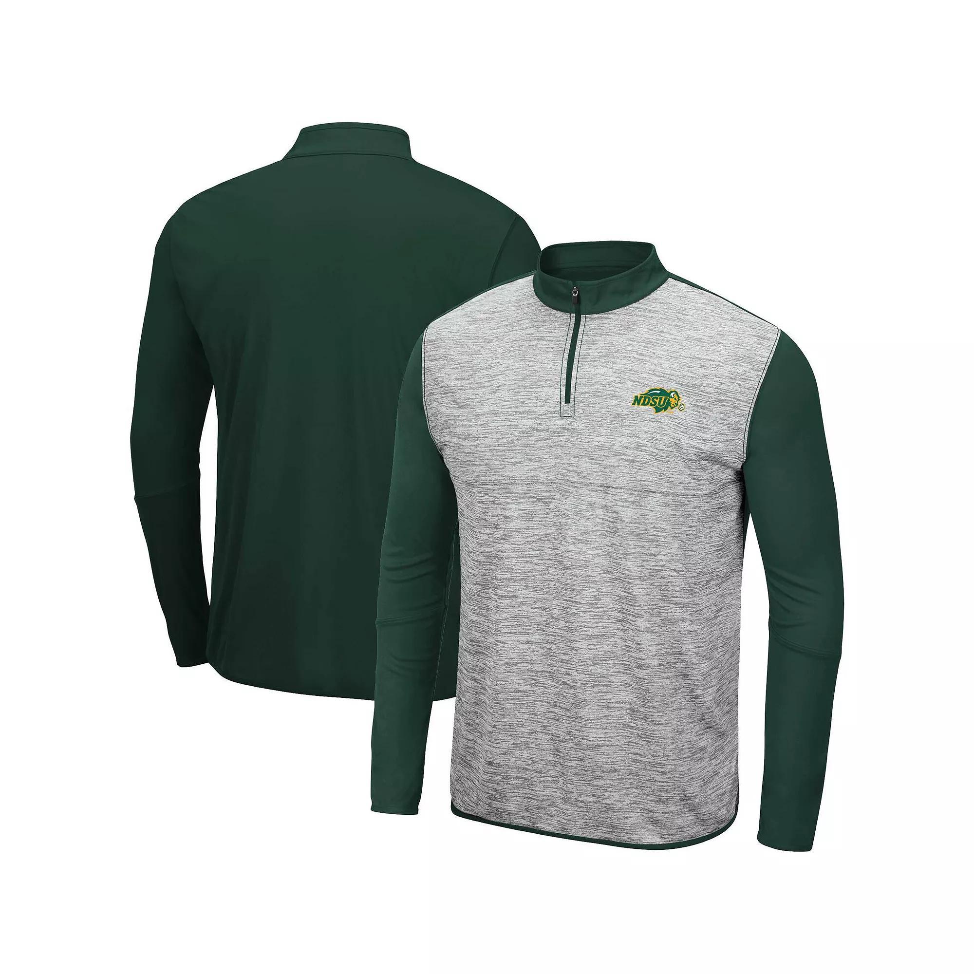 Mens Colosseum Heather Gray/Crimson Oklahoma Sooners Prospect Quarter-Zip Jacket Product Image