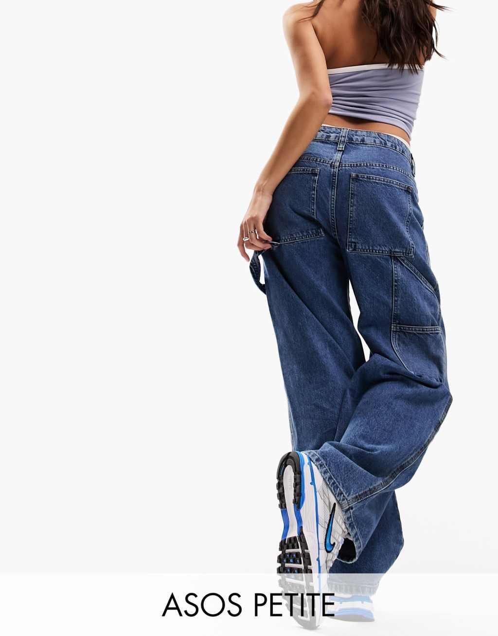 ASOS DESIGN Petite cargo jeans Product Image