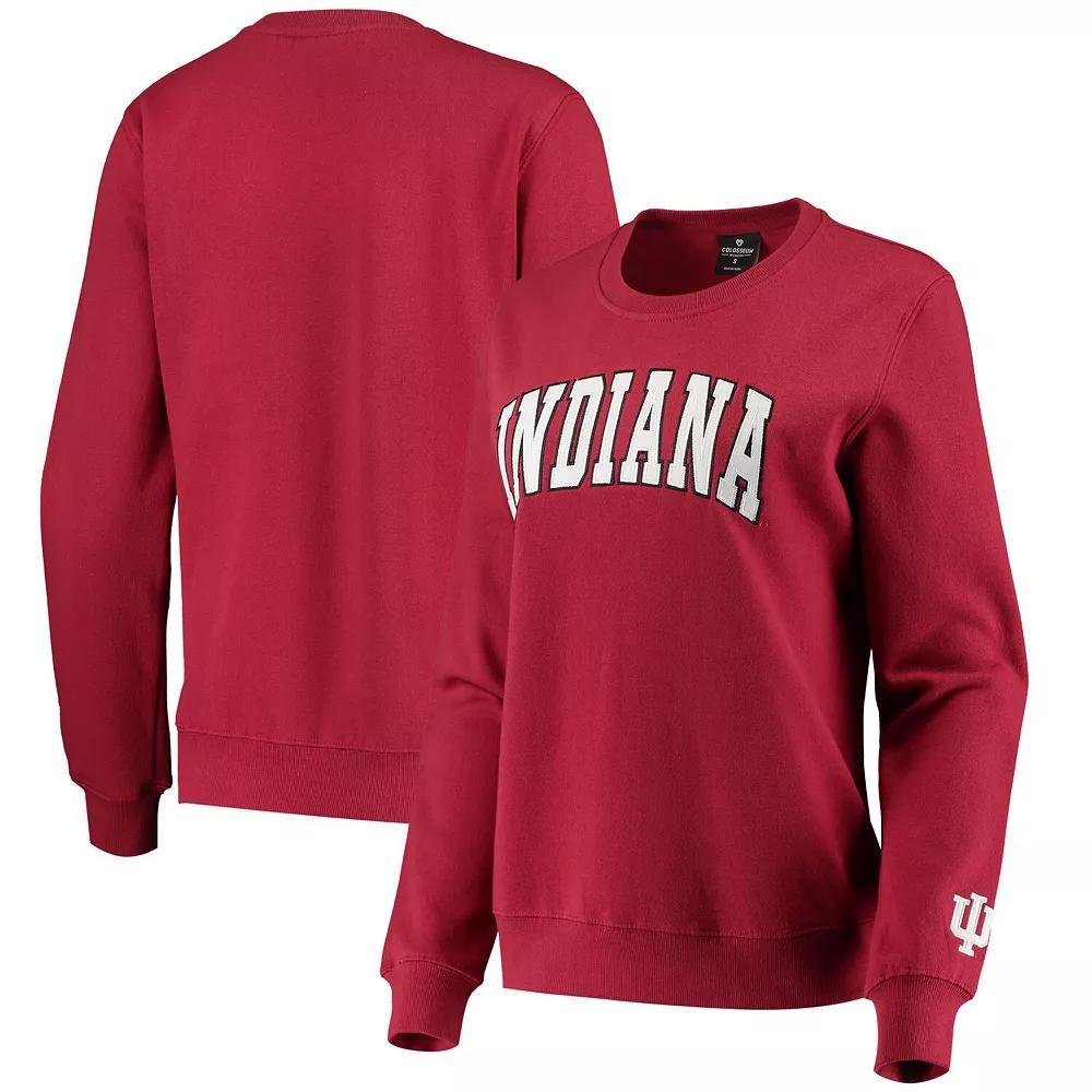 Women's Colosseum Crimson Indiana Hoosiers Campanile Pullover Sweatshirt, Size: Medium, Red Product Image