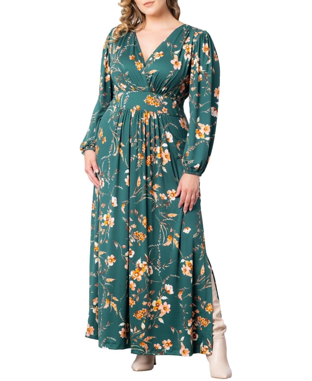 Kiyonna Plus Size Kelsey Long Sleeve Maxi Dress Product Image
